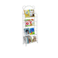 Contemporary Metal Shelf Bookcase 4 Shelf Open Back Bookshelf 20.5"L x 7.9"W x 51.5"H White Clearhalo 'Bookcases' 'furn' 'furn_bookcases' 'Furniture' 'Office Furniture' 6121510