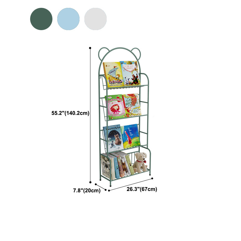 Contemporary Metal Shelf Bookcase 4 Shelf Open Back Bookshelf Clearhalo 'Bookcases' 'furn' 'furn_bookcases' 'Furniture' 'Office Furniture' 6121516