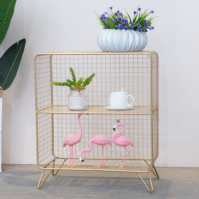 Metal Ladder Shelf Bookcase Glam Vertical Closed Back Book Shelf Clearhalo 'Bookcases' 'furn' 'furn_bookcases' 'Furniture' 'Office Furniture' 6121518