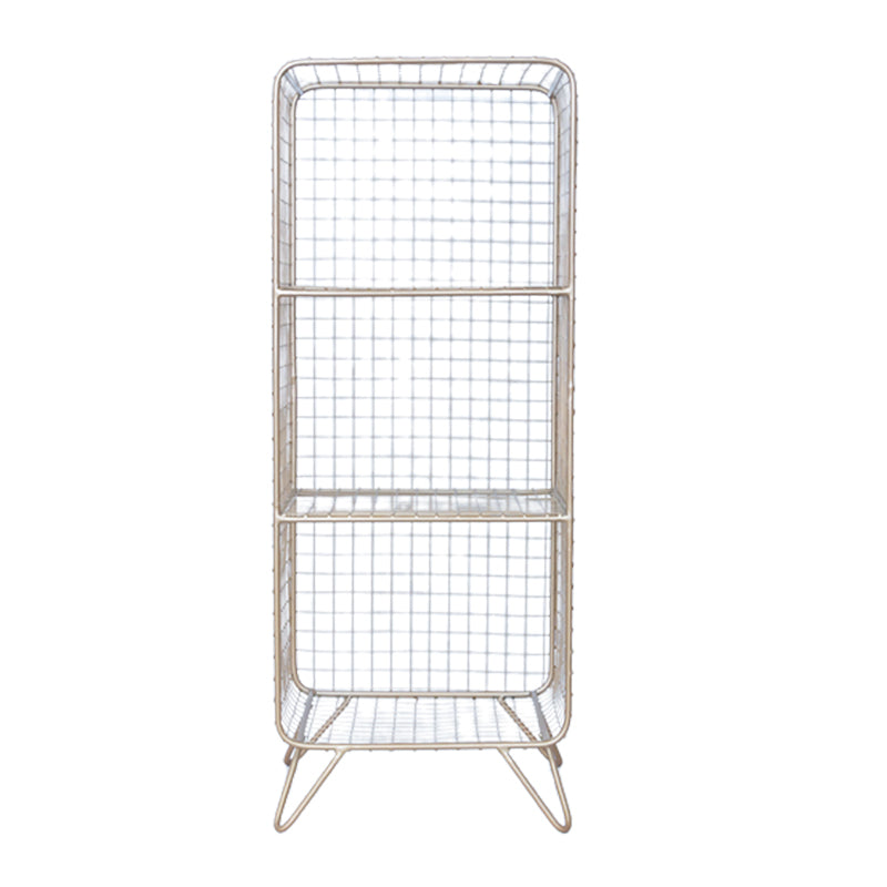 Metal Ladder Shelf Bookcase Glam Vertical Closed Back Book Shelf Clearhalo 'Bookcases' 'furn' 'furn_bookcases' 'Furniture' 'Office Furniture' 6121521