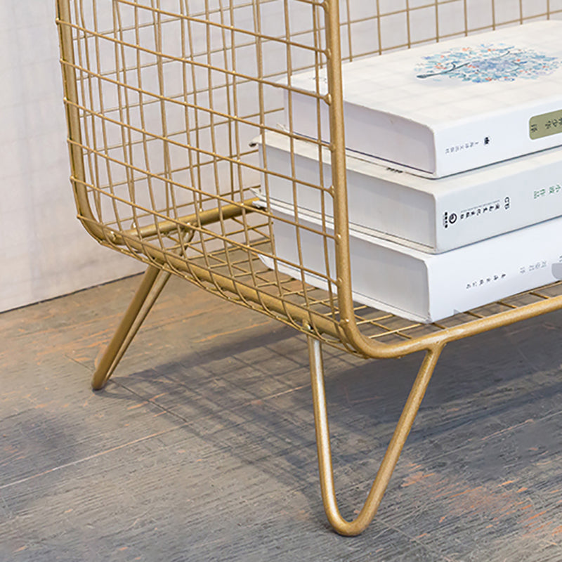 Metal Ladder Shelf Bookcase Glam Vertical Closed Back Book Shelf Clearhalo 'Bookcases' 'furn' 'furn_bookcases' 'Furniture' 'Office Furniture' 6121524