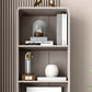 Solid Wood Bookshelf Modern Standard Bookshelf 10.5" W with Drawers