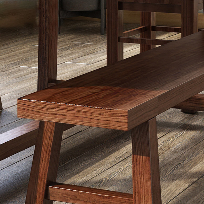 9.8 Inch Wide Contemporary Seating Bench Solid Wood Pine Bench Clearhalo 'Benches' 'Chairs & Seating' 'furn' 'furn_benches' 'Furniture' 'Living Room Furniture' 6121570