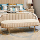 15.7" W Upholstered Ottoman Bench Glam Cushioned Seating Bench 55"L x 16"W x 18"H Off-White Clearhalo 'Benches' 'Chairs & Seating' 'furn' 'furn_benches' 'Furniture' 'Living Room Furniture' 6121615