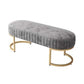 15.7" W Upholstered Ottoman Bench Glam Cushioned Seating Bench Grey Clearhalo 'Benches' 'Chairs & Seating' 'furn' 'furn_benches' 'Furniture' 'Living Room Furniture' 6121616
