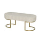 15.7" W Upholstered Ottoman Bench Glam Cushioned Seating Bench 39"L x 16"W x 18"H Off-White Clearhalo 'Benches' 'Chairs & Seating' 'furn' 'furn_benches' 'Furniture' 'Living Room Furniture' 6121623