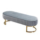15.7" W Upholstered Ottoman Bench Glam Cushioned Seating Bench Clearhalo 'Benches' 'Chairs & Seating' 'furn' 'furn_benches' 'Furniture' 'Living Room Furniture' 6121624
