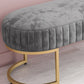 15.7" W Upholstered Ottoman Bench Glam Cushioned Seating Bench Clearhalo 'Benches' 'Chairs & Seating' 'furn' 'furn_benches' 'Furniture' 'Living Room Furniture' 6121626