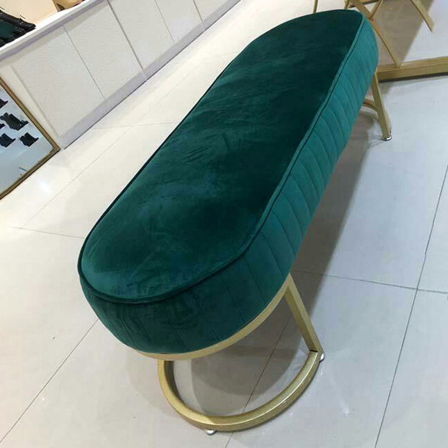 15.7" W Upholstered Ottoman Bench Glam Cushioned Seating Bench Clearhalo 'Benches' 'Chairs & Seating' 'furn' 'furn_benches' 'Furniture' 'Living Room Furniture' 6121632