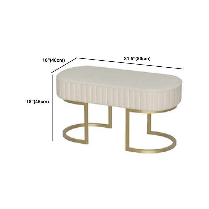 15.7" W Upholstered Ottoman Bench Glam Cushioned Seating Bench Clearhalo 'Benches' 'Chairs & Seating' 'furn' 'furn_benches' 'Furniture' 'Living Room Furniture' 6121634