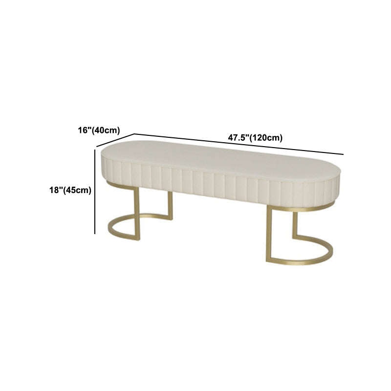15.7" W Upholstered Ottoman Bench Glam Cushioned Seating Bench Clearhalo 'Benches' 'Chairs & Seating' 'furn' 'furn_benches' 'Furniture' 'Living Room Furniture' 6121636