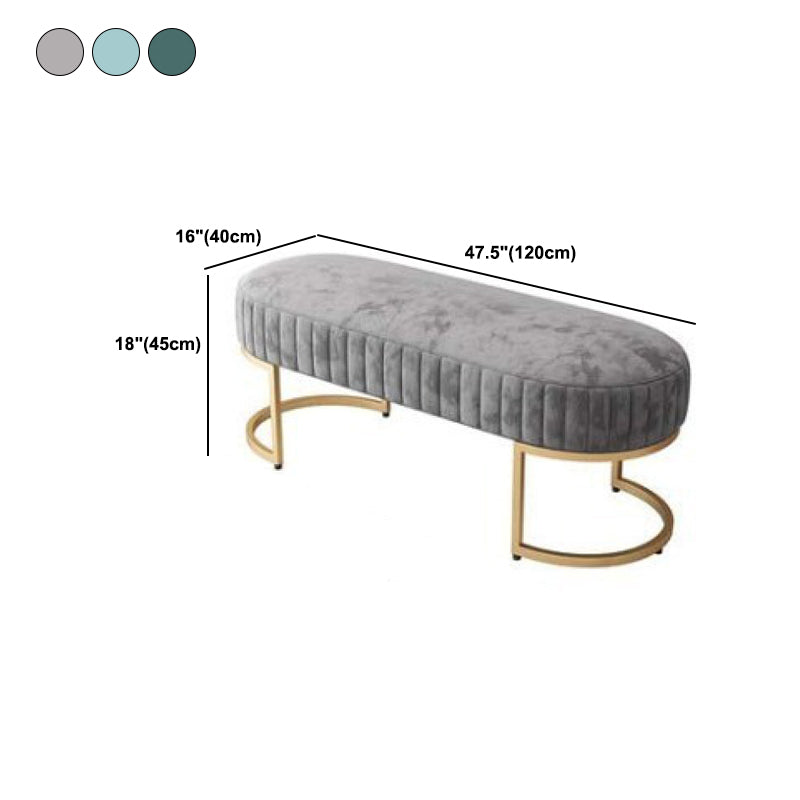 15.7" W Upholstered Ottoman Bench Glam Cushioned Seating Bench Clearhalo 'Benches' 'Chairs & Seating' 'furn' 'furn_benches' 'Furniture' 'Living Room Furniture' 6121640