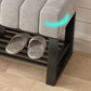 Banc de sièges en velours banc de rectangle moderne avec rangement de chaussures