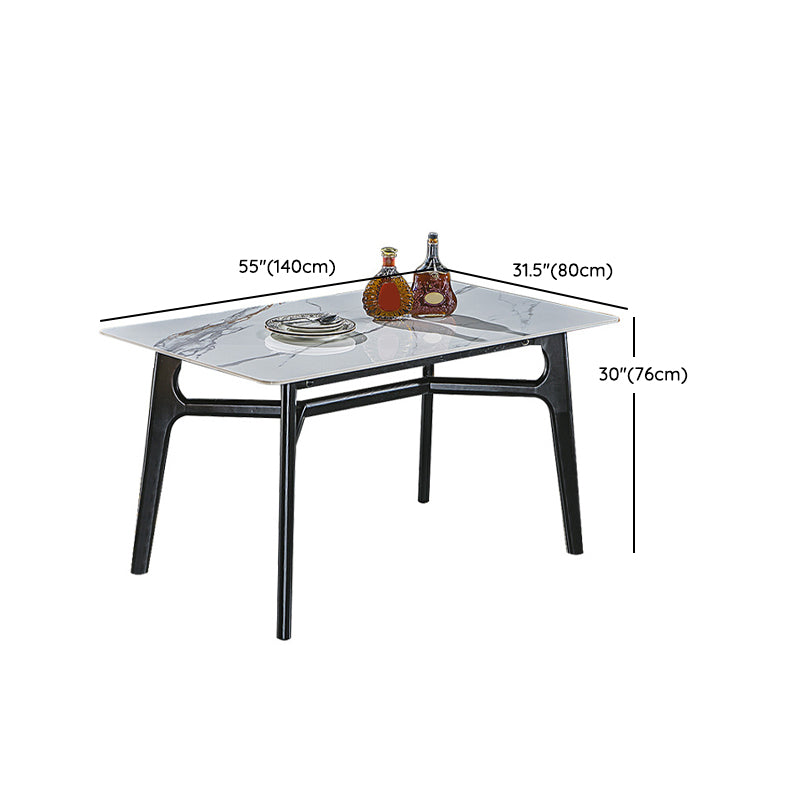 Ensemble de table rectangle de style contemporain 1/2/5 pièces Pièces Ensemble de restauration pour la cuisine