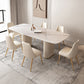 Glam Rectangle Table Set 1/4/5/7 Pieces Dining Set for Kitchen