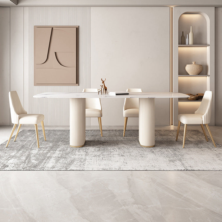 Glam Rectangle Table Set 1/4/5/7 Pieces Dining Set for Kitchen