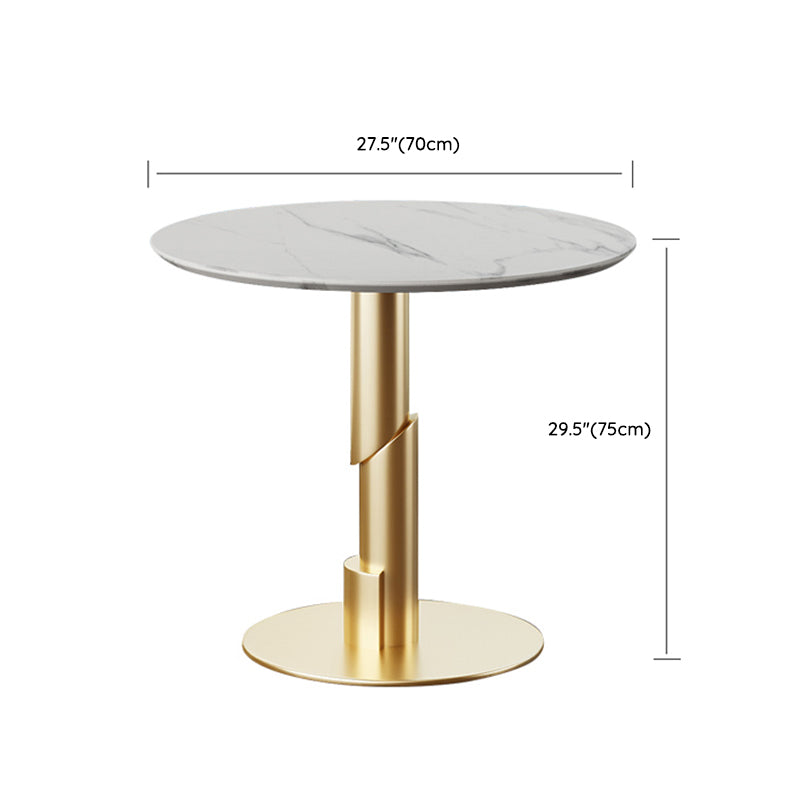 Modern Style Sintered Stone Dining Set Round 1/5 Pieces Dining Set for Home Use Clearhalo 'Dining Room Sets' 'Dining Tables & Seating' 'dining_room_set' 'furn' 'furn_dining_room_set' 'Furniture' 'Kitchen & Dining Furniture' 6121817