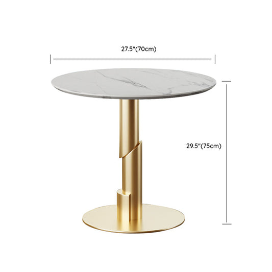 Modern Style Sintered Stone Dining Set Round 1/5 Pieces Dining Set for Home Use Clearhalo 'Dining Room Sets' 'Dining Tables & Seating' 'dining_room_set' 'furn' 'furn_dining_room_set' 'Furniture' 'Kitchen & Dining Furniture' 6121817