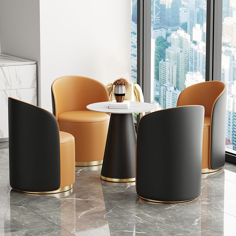 Moderne stijl gesinterde stenen dinerset rond 1/3/5 stukken eetgelegenheid set voor thuisgebruik