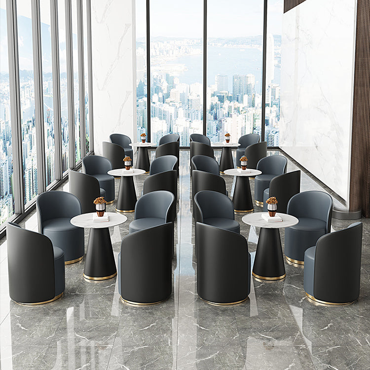 Moderne stijl gesinterde stenen dinerset rond 1/3/5 stukken eetgelegenheid set voor thuisgebruik