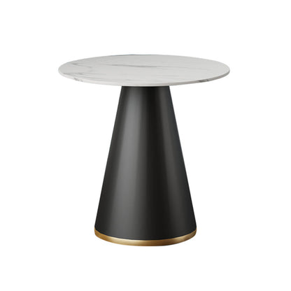 Glam Style Sintered Stone Dining Set Round 1/3/5 Pieces Dining Table Set for Home Use