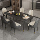 Modern 1/2/7 Pieces Dining Set Rectangle Stone Dining Table for Dining Room