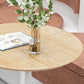 Nordic 1/2 Pieces Dining Set Round Wood Dining Table for Milk Tea Shop