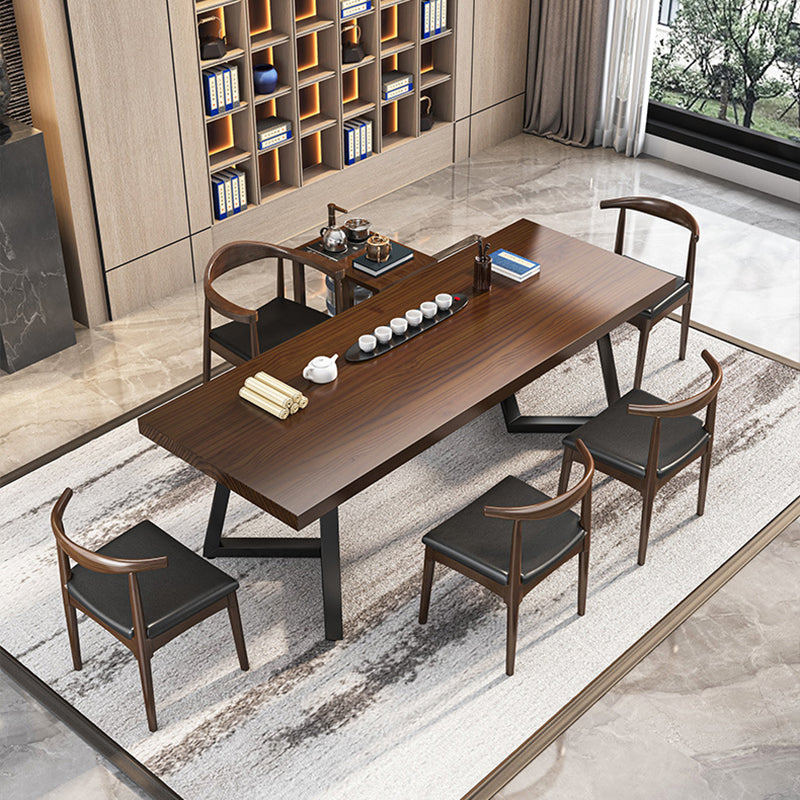 Industriële stijl rechthoekige tafel ingesteld 1/2/6/7 stukken eetgelegenheden voor keuken