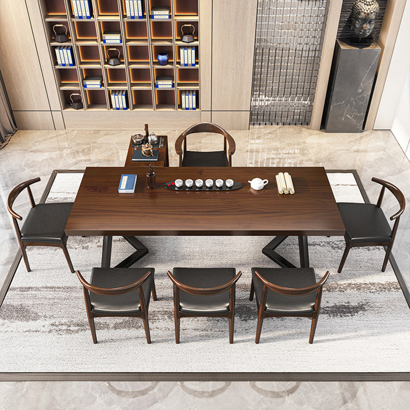 Industriële stijl rechthoekige tafel ingesteld 1/2/6/7 stukken eetgelegenheden voor keuken