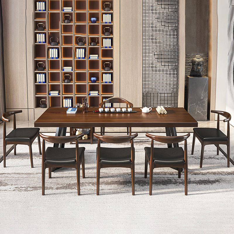 Industriële stijl rechthoekige tafel ingesteld 1/2/6/7 stukken eetgelegenheden voor keuken