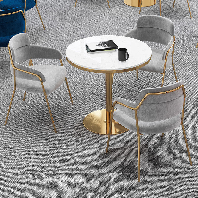 Modern 1/3/4/5 Pieces Dining Set Round Stone Table for Dining Room