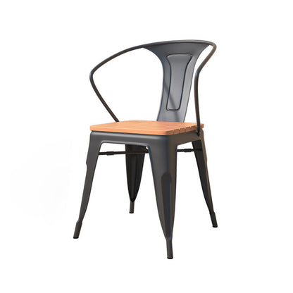 Moderne teruggewonnen houten eettafel set vierkant 1/5 stukken eetgelegenheid voor thuisgebruik