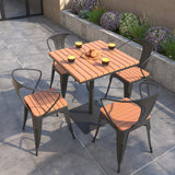 Ensemble de table à manger en bois récupéré moderne