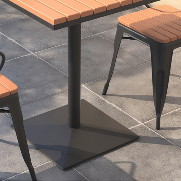 Moderne teruggewonnen houten eettafel set vierkant 1/5 stukken eetgelegenheid voor thuisgebruik