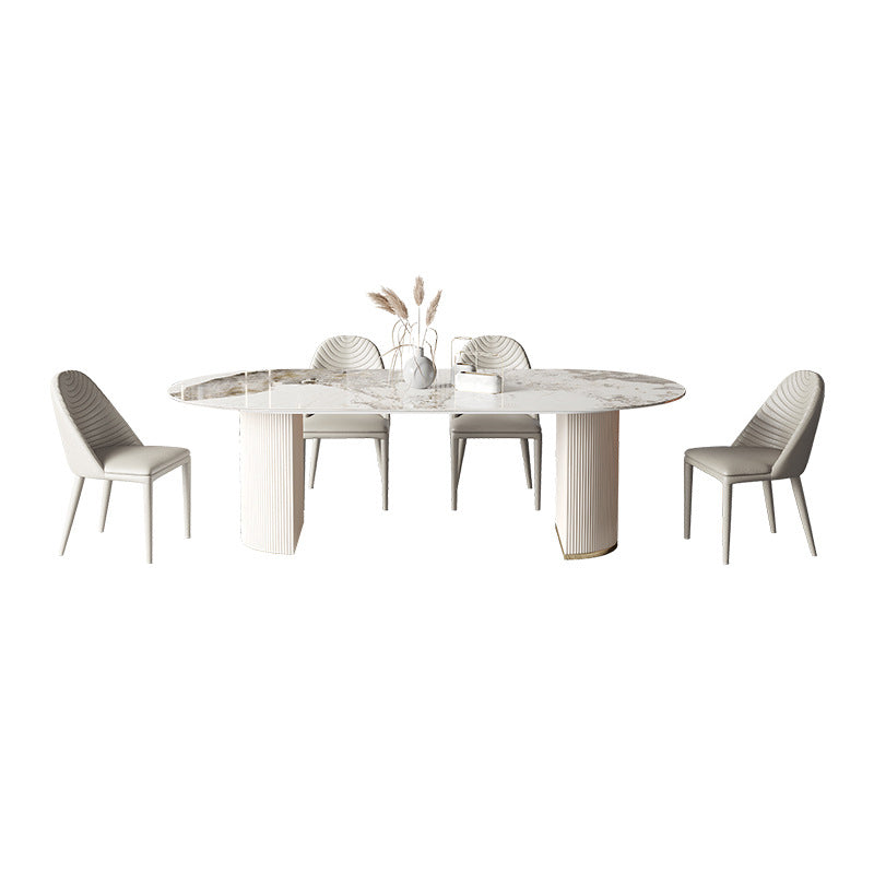 Contemporary Rectangle Table Set 1/4/5/6/7 Pieces Dining Set for Home Use Clearhalo 'Dining Room Sets' 'Dining Tables & Seating' 'dining_room_set' 'furn' 'furn_dining_room_set' 'Furniture' 'Kitchen & Dining Furniture' 6122187