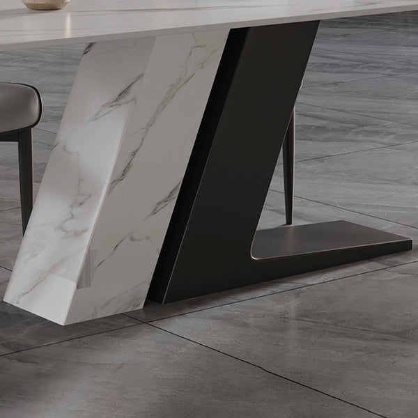 Contemporary Rectangle Table Set 1/4/5/7 Pieces Dining Set for Kitchen