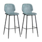 Bucket Footrest Counter Bar Stool Industrial PU Upholstery Low Back Indoor Counter Stool