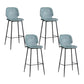 Bucket Footrest Counter Bar Stool Industrial PU Upholstery Low Back Indoor Counter Stool