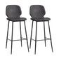Bucket Footrest Counter Bar Stool Industrial PU Upholstery Low Back Indoor Counter Stool