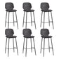 Bucket Footrest Counter Bar Stool Industrial PU Upholstery Low Back Indoor Counter Stool