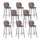 Bucket Footrest Counter Bar Stool Industrial PU Upholstery Low Back Indoor Counter Stool
