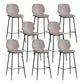 Bucket Footrest Counter Bar Stool Industrial PU Upholstery Low Back Indoor Counter Stool