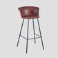 Indoor Leather Bar & Counter Stool Industrial Footrest Low Back Bucket Counter Chair Red 1 Piece Clearhalo 'Bar Furniture' 'Bar Stools' 'bar_stools' 'furn' 'furn_bar_stools' 'Furniture' 'Kitchen & Dining Furniture' 6122408
