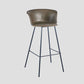 Indoor Leather Bar & Counter Stool Industrial Footrest Low Back Bucket Counter Chair Dark Coffee 1 Piece Clearhalo 'Bar Furniture' 'Bar Stools' 'bar_stools' 'furn' 'furn_bar_stools' 'Furniture' 'Kitchen & Dining Furniture' 6122418