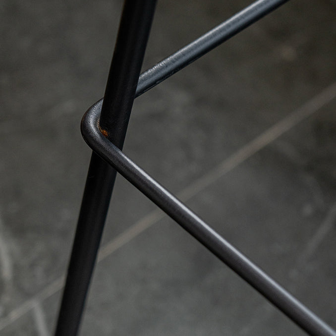 Indoor Leather Bar & Counter Stool Industrial Footrest Low Back Bucket Counter Chair Clearhalo 'Bar Furniture' 'Bar Stools' 'bar_stools' 'furn' 'furn_bar_stools' 'Furniture' 'Kitchen & Dining Furniture' 6122420