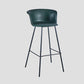 Indoor Leather Bar & Counter Stool Industrial Footrest Low Back Bucket Counter Chair Blackish Green 1 Piece Clearhalo 'Bar Furniture' 'Bar Stools' 'bar_stools' 'furn' 'furn_bar_stools' 'Furniture' 'Kitchen & Dining Furniture' 6122437