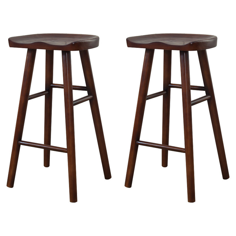 Moderno sgabello da bancone senza armi senza braccio sgabello da bar in legno con sedile in legno e pedale