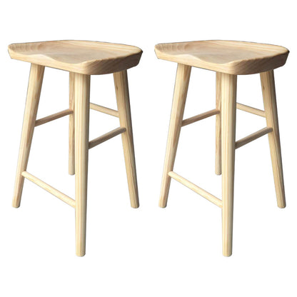 Moderno sgabello da bancone senza armi senza braccio sgabello da bar in legno con sedile in legno e pedale