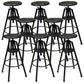 Industrial Adjustable Height Counter Chair Footrest Metal Counter Bar Stool in Black