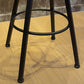 Industrial Adjustable Height Counter Chair Footrest Metal Counter Bar Stool in Black